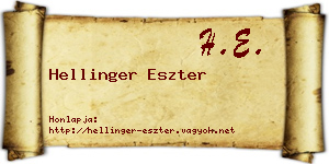 Hellinger Eszter névjegykártya