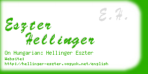 eszter hellinger business card